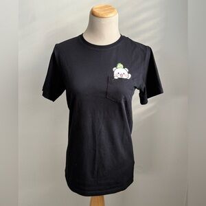 Milkmochabear Pocket Milk & Mocha T-Shirt -| Black T-Shirt